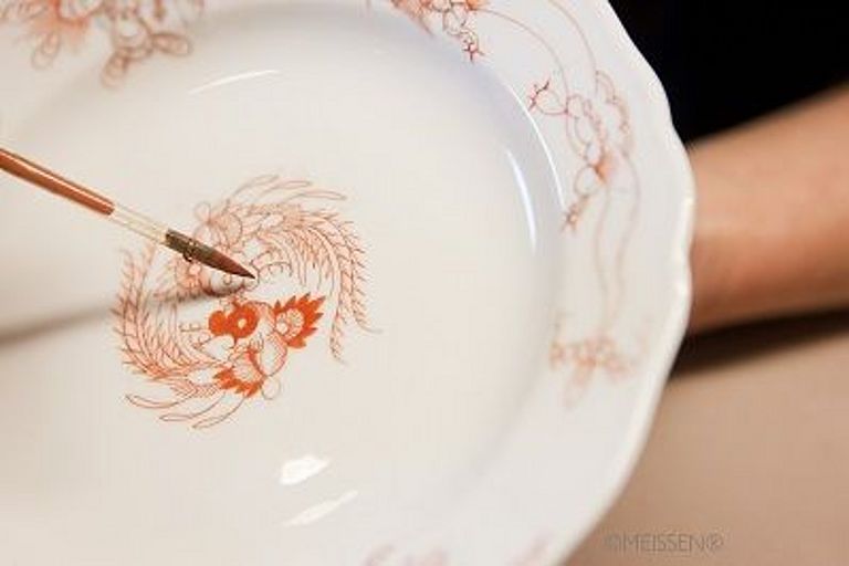 overglaze painting, Red Court Dragon overglaze painting, Red Court Dragon